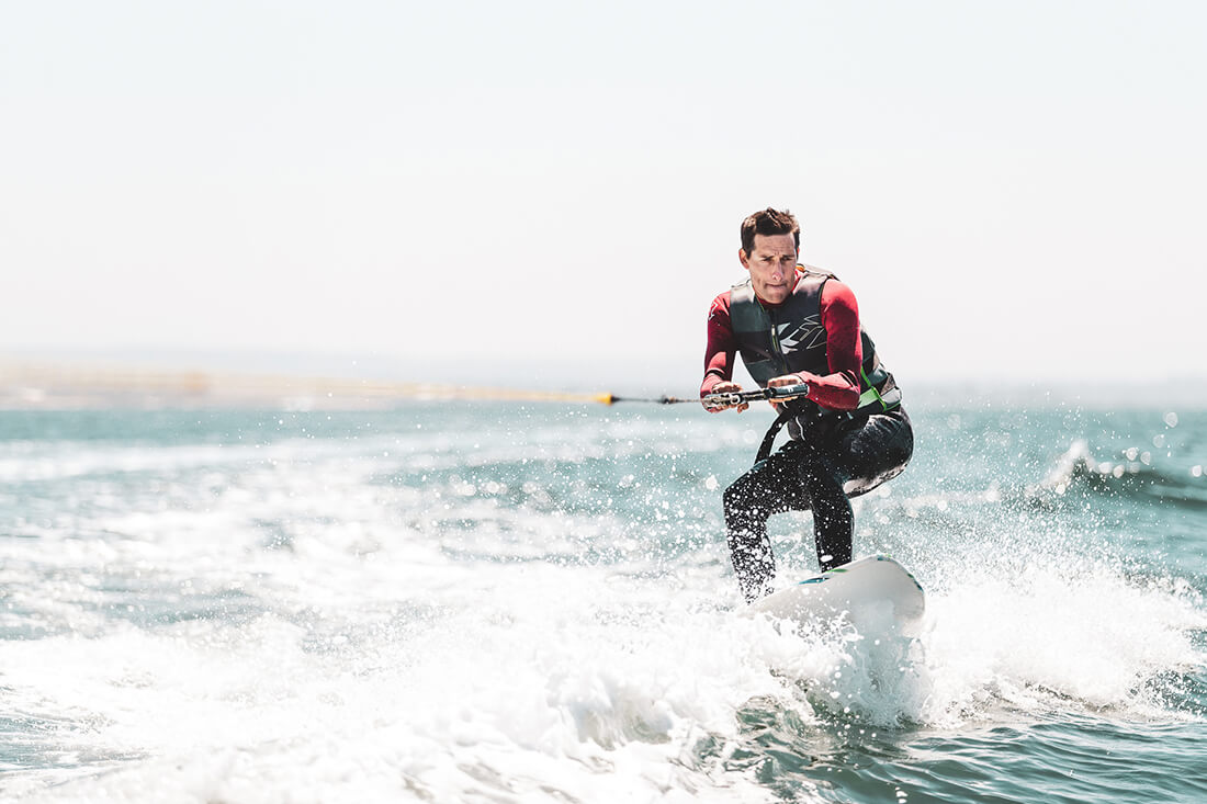 wakesurfing
