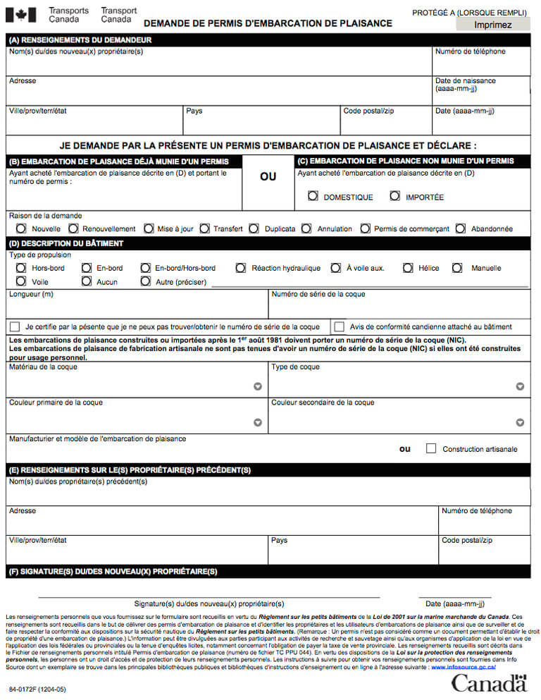 renouveler permis d'embarcation de plaisance