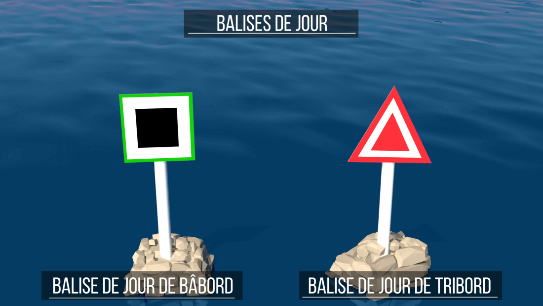 Balises de jour bâbord et tribord