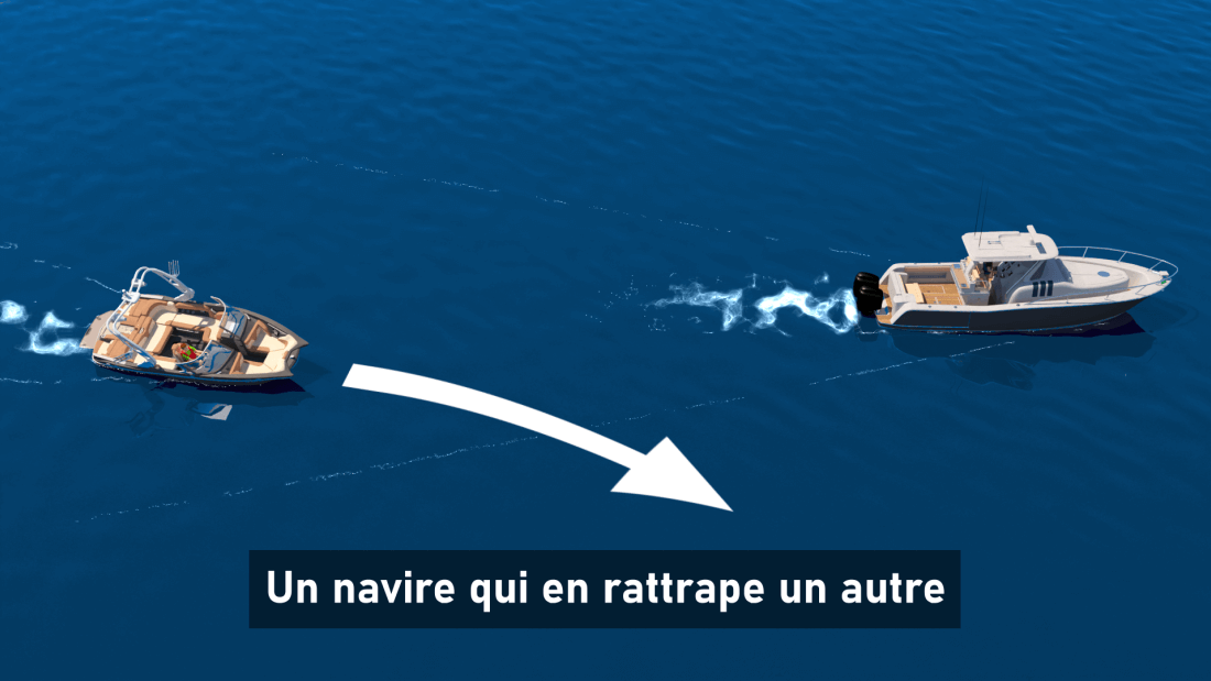 bateau qui en rattrape un autre 
