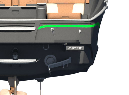 Where is the&nbsp;Hull Identification Number located on a boat?