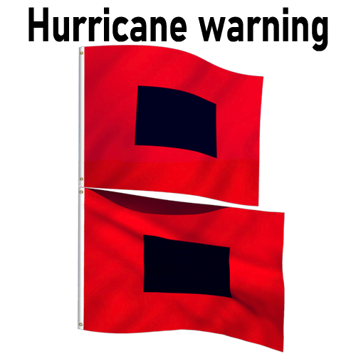 hurricane warning flag