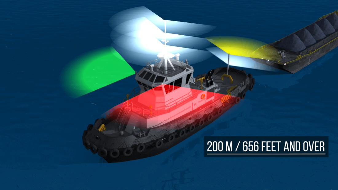 navigation lights tug boat more than 200m