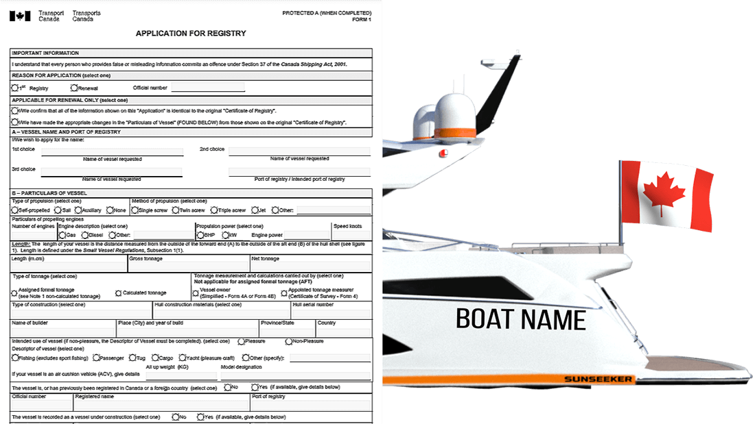 change of ownership for the boat registration
