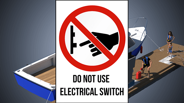 No utilice interruptores electricos