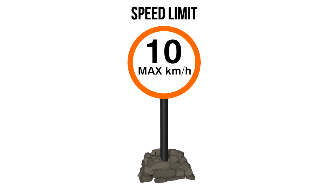 Boating restriction sign - Speed limit