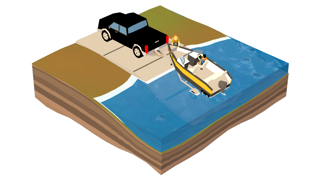 How do you launch a boat?