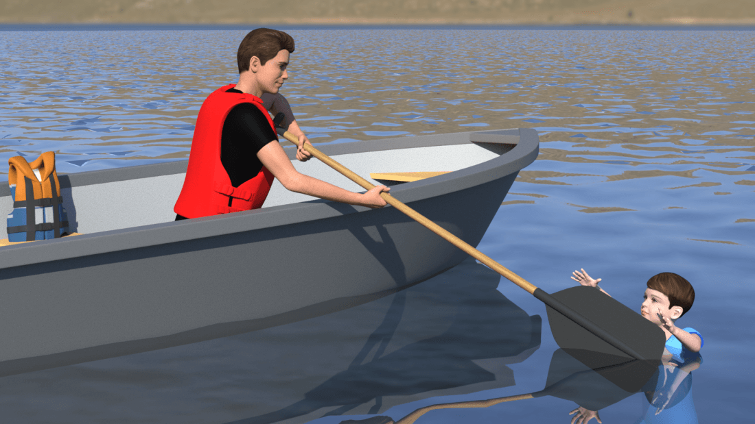 Assistance from shore - Row