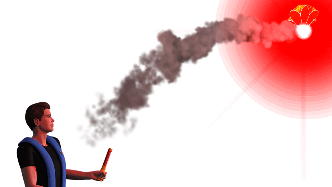 Rocket parachute flare