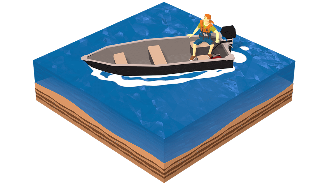 Démarrage d'un bateau à moteur