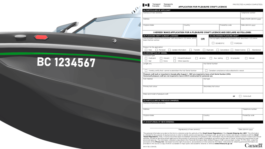 Transfer of ownership of a used boat in British Columbia