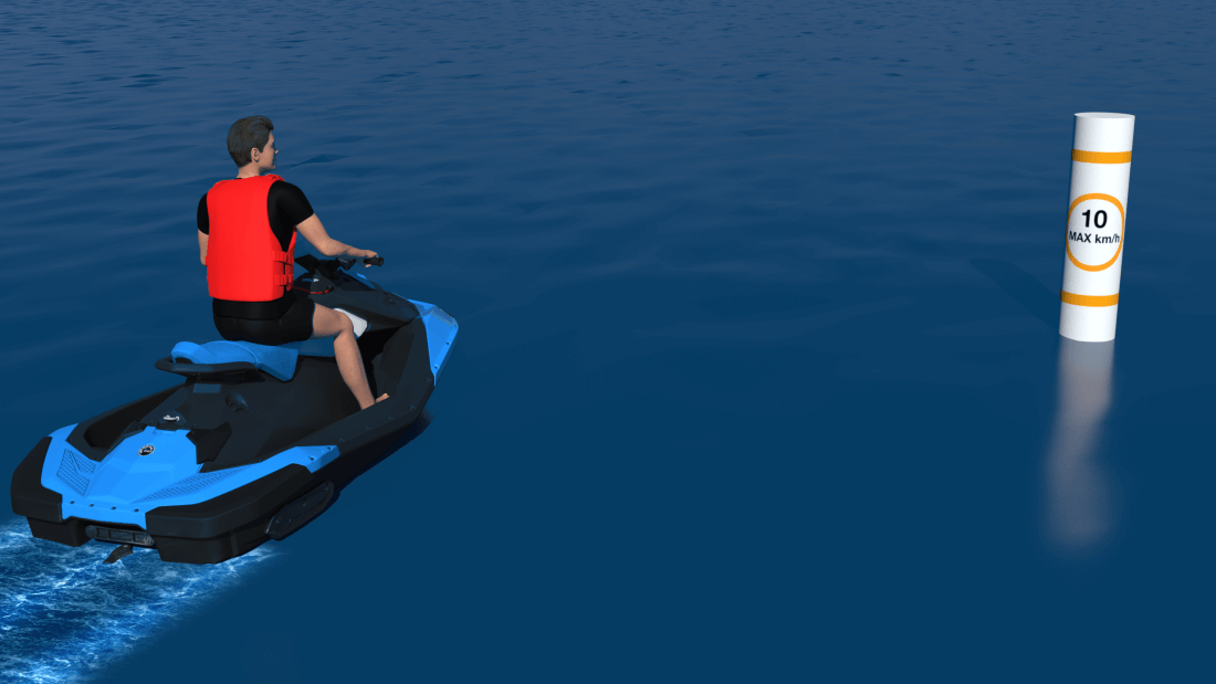 Safe speed while boating